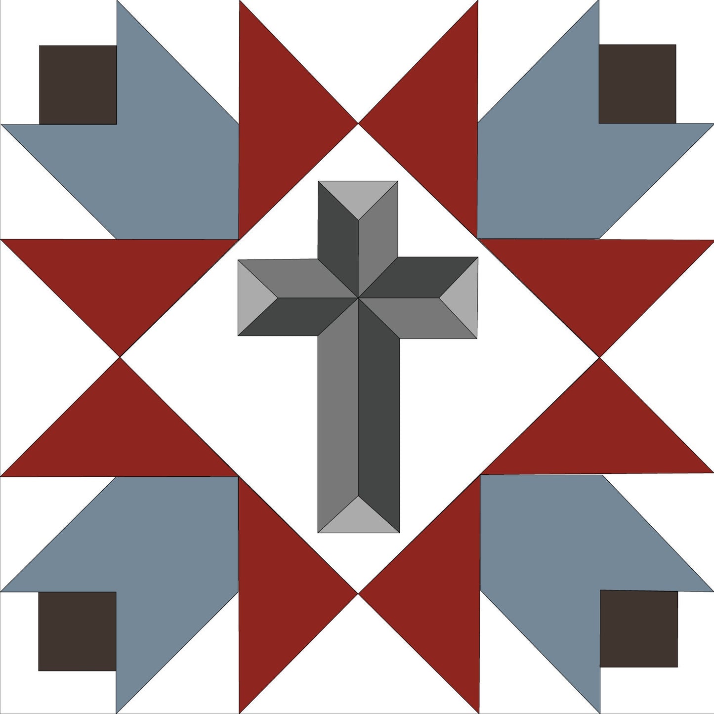 Cross Barn Quilt PDF Pattern, SVG Pattern, Wood quilt to paint for outdoors Bundle