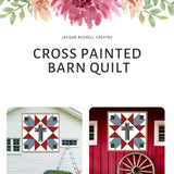 Cross Barn Quilt PDF Pattern, SVG Pattern, Wood quilt to paint for outdoors Bundle