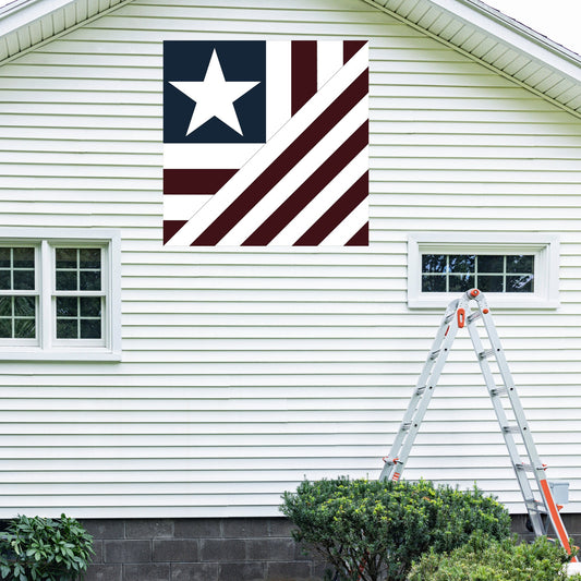 48x48" Country Flag Barn Quilt PDF Pattern, SVG Pattern, Wood quilt to paint for outdoors Bundle