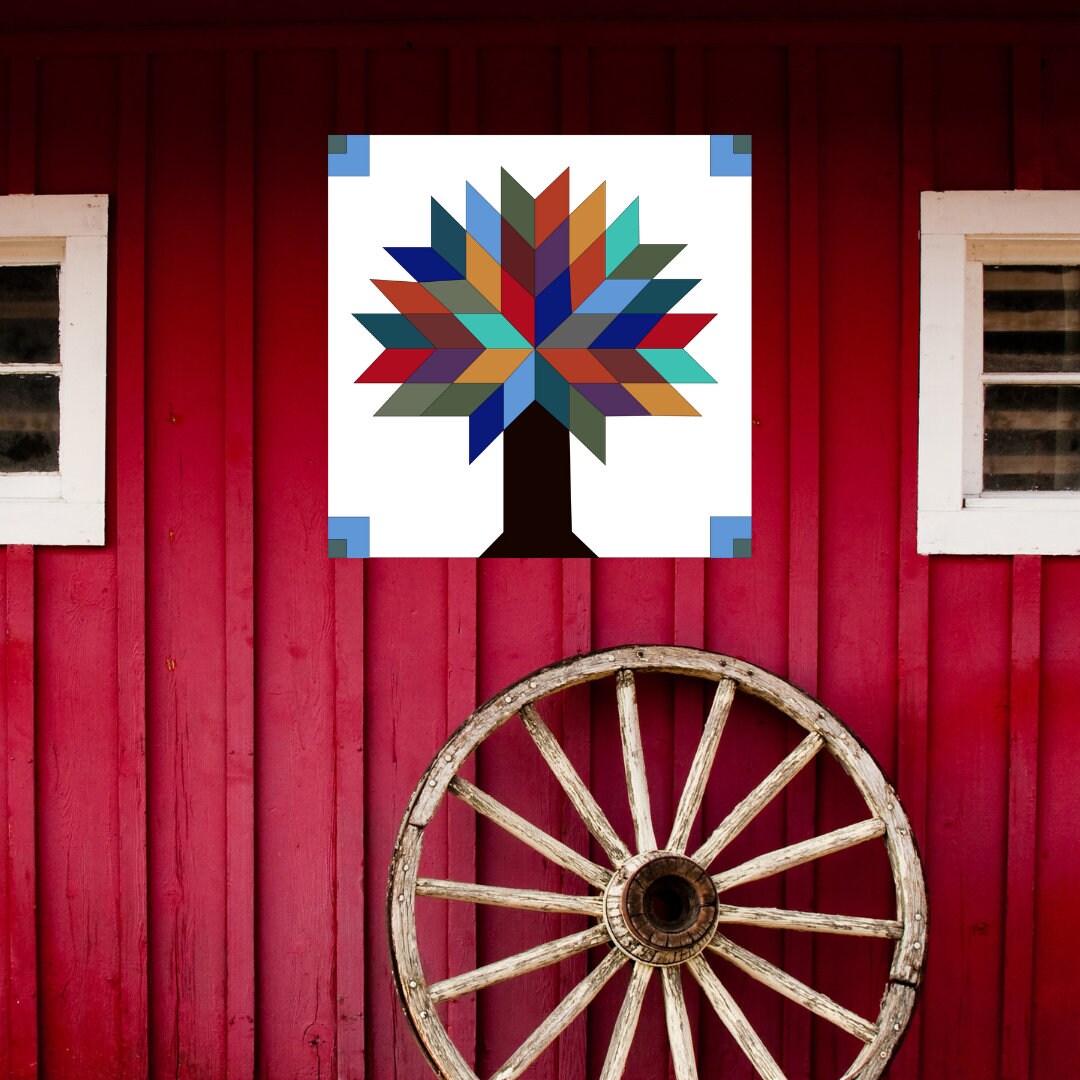 48x48" Tree of Life  Barn Quilt PDF Pattern, SVG Pattern, Wood quilt to paint for outdoors Bundle