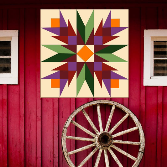 Double Crocus Barn Quilt PDF Pattern, SVG Pattern, Wood quilt to paint for outdoors Bundle