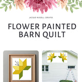 Flower Barn Quilt PDF Pattern, SVG Pattern, Wood quilt to paint for outdoors