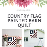 Country Flag Barn Quilt PDF Pattern, SVG Pattern, Wood quilt to paint for outdoors Bundle (Copy)
