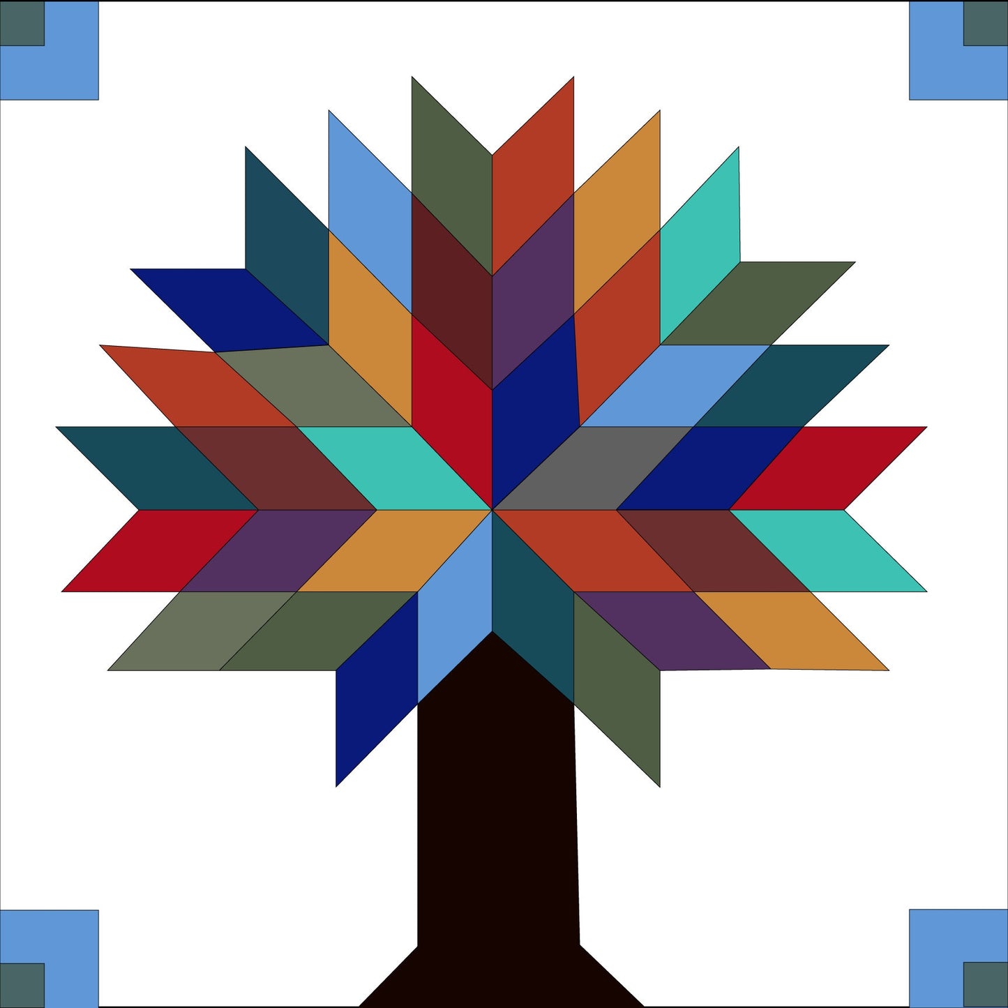 48x48" Tree of Life  Barn Quilt PDF Pattern, SVG Pattern, Wood quilt to paint for outdoors Bundle