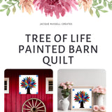 Tree of Life  Barn Quilt PDF Pattern, SVG Pattern, Wood quilt to paint for outdoors Bundle