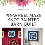 Pinwheel Knot Maze Quilt PDF Pattern, SVG Pattern, Wood quilt to paint for outdoors Bundle, Barn quilt, wood painted barn quilt patterns