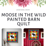 Moose In the Wild barn Quilt PDF Pattern, SVG Pattern, Wood quilt to paint for outdoors Bundle, Barn quilt, wood painted barn quilt patterns