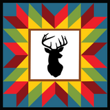 Buck Deer Quilt Block Barn Quilt - Digital Download, Rustic Wildlife DIY Wall Art Pattern, Nature-Inspired Home Decor, Quilting Project, Instant PDF