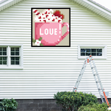 Love Mug Quilt Digital SVG PDF Pattern Bundle, Wood quilt to paint for outdoors, Barn quilt, wood painted barn quilt patterns