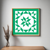Jadeite Minimalist Barn Quilt PDF Pattern