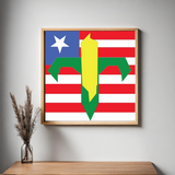 Corn in the Field with Flag Quilt Block Barn Quilt - Digital Download, Patriotic DIY Wall Art Pattern, Farmhouse Decor, Quilting Project, Instant PDF