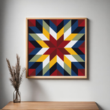 Sunflare Star Barn Quilt Pattern | Printable PDF + SVG