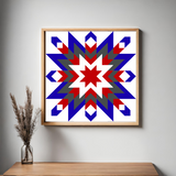 Fireworks Barn Quilt Pattern | Patriotic Star Design | Digital Download | DIY Quilt Block | Farmhouse Decor | Instant Download