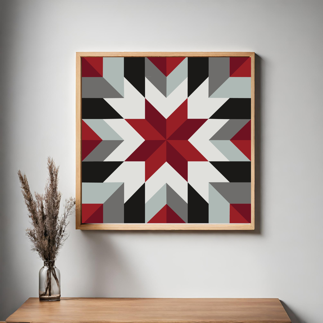 Winter Morning Carpenter Star Barn Quilt PDF Pattern