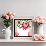 Love Letter with Flowers Coming Out of the Top Quilt Block Barn Quilt - Digital Download, DIY Wall Art Pattern, Rustic Home Decor, Instant PDF