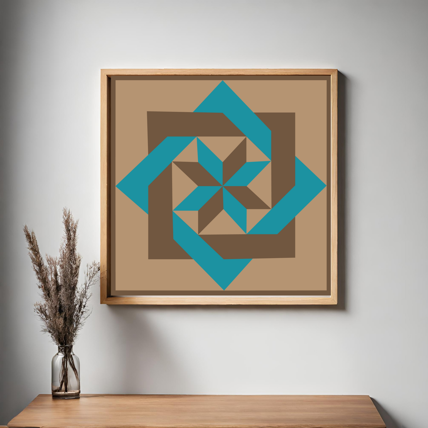 Knot Maze Quilt Block Barn Quilt - Digital Download, Intricate DIY Wall Art Pattern, Rustic Home Decor, Quilting Project, Instant PDF Download