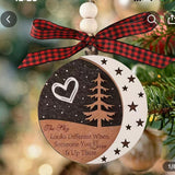 Memorial Ornament – “The Sky Looks Different” – 3.25" Layered Wood Remembrance Christmas Tree Decoration with Moon & Stars