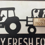 Only Fresh Food Wood Sign