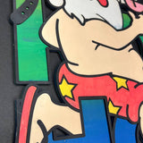 Beach Santa Door Hanger – Coastal Christmas Wall Art with HO HO HO