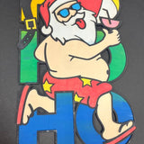 Beach Santa Door Hanger – Coastal Christmas Wall Art with HO HO HO