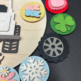 Jeep Seasonal Welcome Sign – 12" Round with 15 Interchangeable Spare Tire Designs