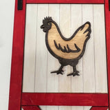 Rustic Barn Door "Farm Sweet Farm" Wooden Sign – Hand-Painted Farmhouse Wall Decor