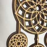 Handcrafted Layered Wooden Dream Catcher – 3D Boho Wall Decor, Rustic Feather Dreamcatcher