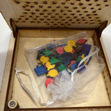 Hand-Painted Wooden Chinese Checkers Game – Foldable Box with Magnet Closure & Organza Bag