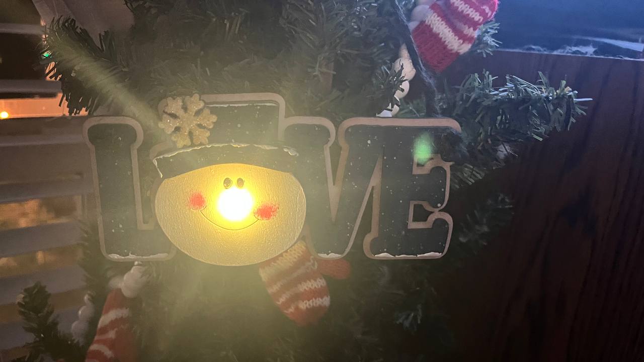 Rustic Glow Tealight Ornament Set – 4-Piece Wood Christmas Ornaments: LOVE, JOY, SNOW, NOEL – Handmade Holiday Tree Decor