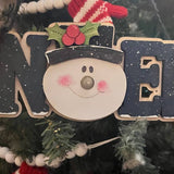 Rustic Glow Tealight Ornament Set – 4-Piece Wood Christmas Ornaments: LOVE, JOY, SNOW, NOEL – Handmade Holiday Tree Decor