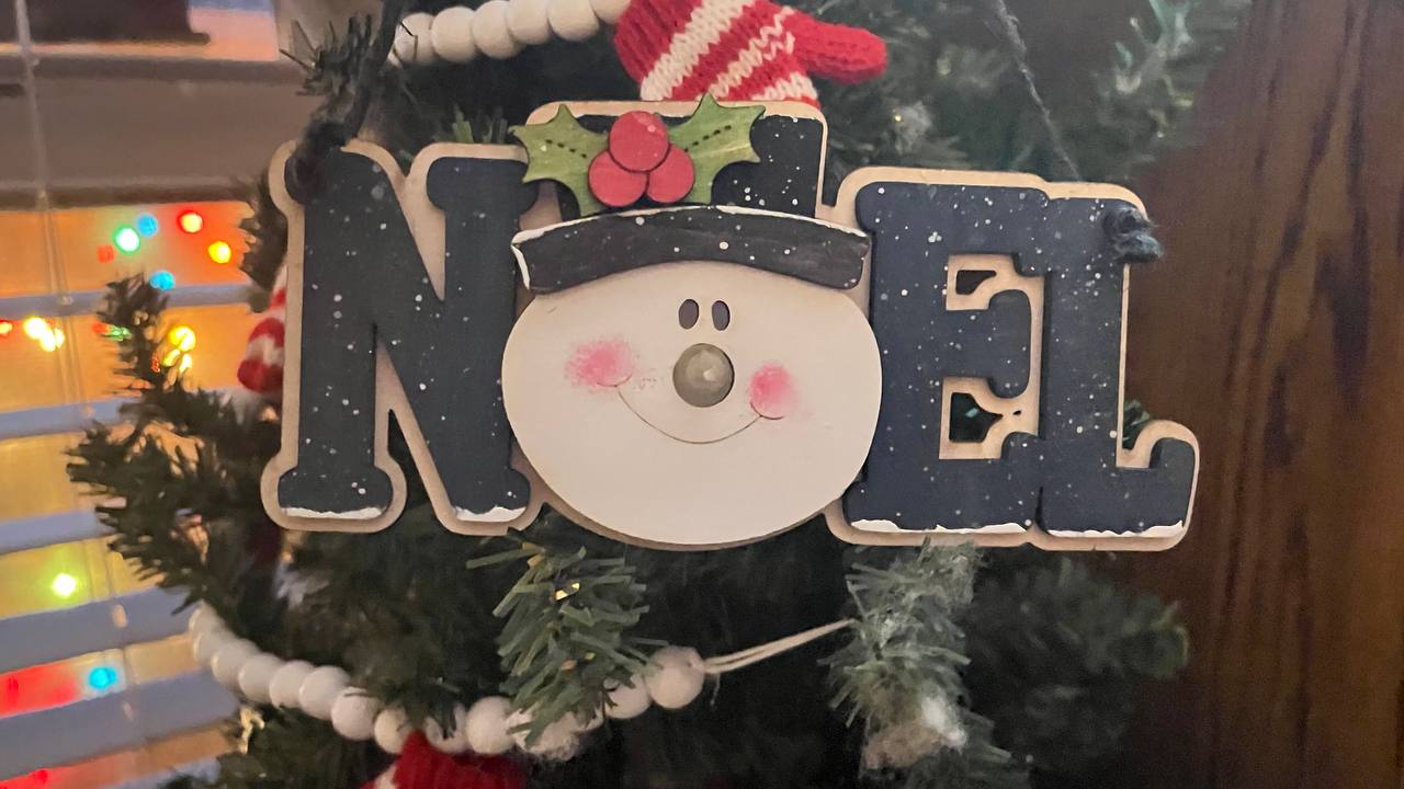 Rustic Glow Tealight Ornament Set – 4-Piece Wood Christmas Ornaments: LOVE, JOY, SNOW, NOEL – Handmade Holiday Tree Decor