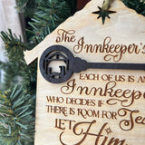 The Innkeeper’s Key Ornament – Christian Christmas Nativity Decor – Faith-Based Ornament for Tree – Religious Holiday Keepsake – 3.5” Wide