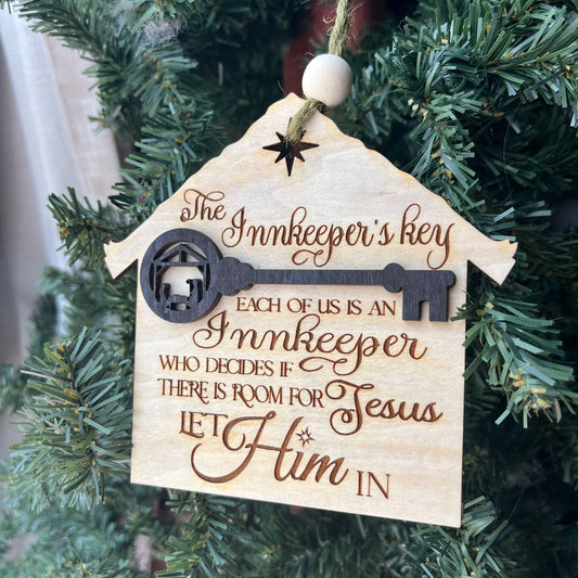 The Innkeeper’s Key Ornament – Christian Christmas Nativity Decor – Faith-Based Ornament for Tree – Religious Holiday Keepsake – 3.5” Wide