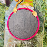 Christmas Countdown Gnome Ornament – Clear Acrylic Days Until Christmas Chalkboard – 5" Tall Holiday Gnome Tree Decoration