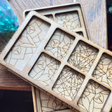 Handcrafted Folding Wooden Mancala Game – Travel Board with Leather Clasp & Glass Marbles (9.5"x5.5" Closed)