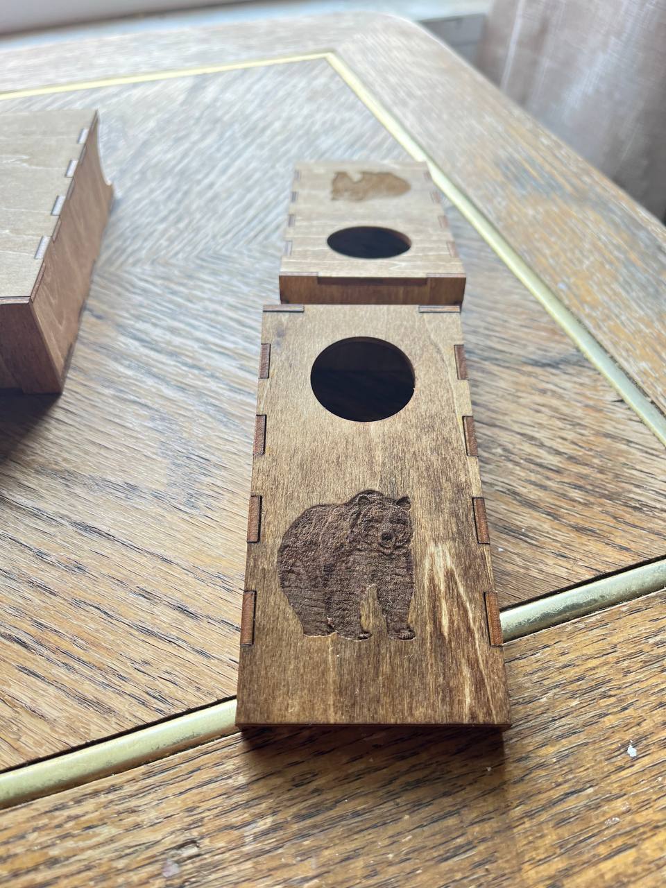 Customizable Mini Tabletop Cornhole Game – Personalized Wooden Bottle Cap Toss with Engraving – Rustic Cabin or Camping Game (5"x2.75"x1.5")