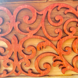 Handcrafted Wooden Filigree Box – Halloween Candy Dish or Keepsake Storage – Layered Scrollwork Wood Box with Nesting Lid (8"x6"x4.25")