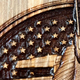 F-103 Fighter Jet Wood Engraved Wall Art | “The Fightin’ 103rd” | Rustic Military Decor