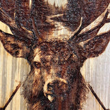 Rustic Elk Bottle Opener Wall Mount – Hand Engraved Pine Cabin Decor – Mountain Wildlife Beer Opener