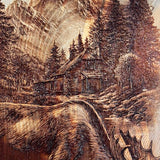 Rustic Moose Bottle Opener Wall Mount – Hand Engraved Pine Cabin Decor – Wildlife Beer Opener
