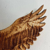 Majestic Eagle Wood Wall Art –  Engraved Pine Eagle Decor – Rustic Cabin & Lodge Wall Hanging