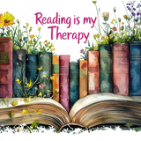 Reading is My Therapy Book 40oz Tumbler Wrap, Reading Lover Tumbler Wrap, Tumbler 40oz Sublimation Design, Bookish Digital Design