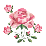 Rose Garden Quilt Block Barn Quilt - Digital Download, Floral DIY Wall Art Pattern, Rustic Home Decor, Quilting Project, Instant PDF for Crafting