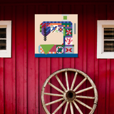 Sewing Machine Barn Quilt Pattern PDF, Quilter Gift, Patchwork Wall Art, Printable Quilt Block, Farmhouse Craft Decor