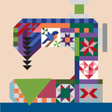 Sewing Machine Barn Quilt Pattern PDF, Quilter Gift, Patchwork Wall Art, Printable Quilt Block, Farmhouse Craft Decor