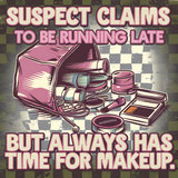 Suspect Claims Makeup 20oz Tumbler Wrap, Funny Sublimation Design, Retro Aesthetic PNG, Beauty Lover Gift, Digital Download