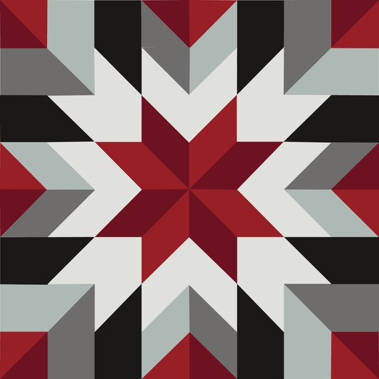Winter Morning Carpenter Star Barn Quilt Digital PDF SVG Printable Pattern | Wood Barn Quilt | Paint yourself Barn Quilt downable PDF Bundle
