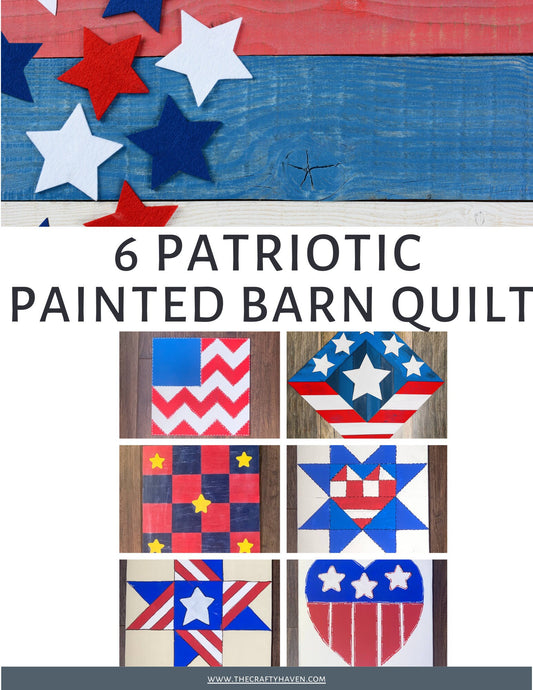 6 Patriotic Painted Barn Quilt PDF Pattern